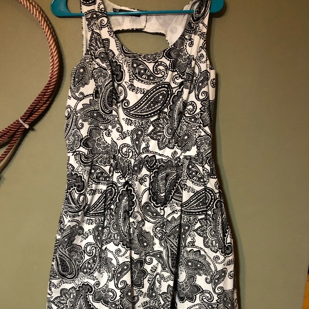 Maurices Black and White paisley dress